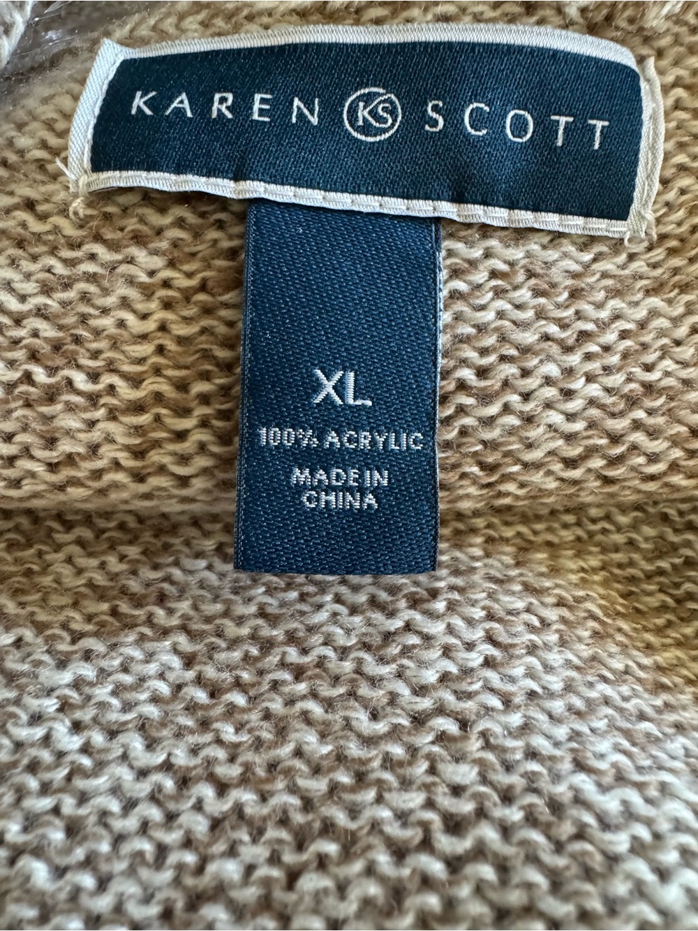 Karen Scott Tan Marled Knit Sweater  XL
EUC - Picture 5 of 7